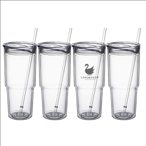 30oz Classic Insulated Tumblers,Double Wall Acrylic Tumbler with LidReusable Plastic Insulated Tumbl